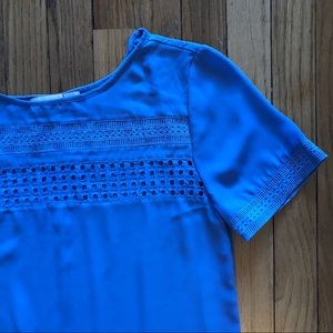 LOFT Periwinkle Blue Short Sleeve Shirt